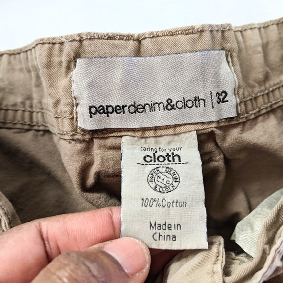 PaperDenim&Cloth Brown Drawstring Leg Cargo Shorts - Picture 4 of 8